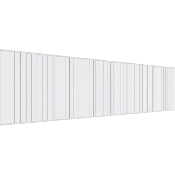 Ekena Millwork Set of Five Panels for 94 1/2"W x 24 1/4"H Framed Beadboard Fretwork Wainscot Wall Paneling WPKP12X01X15FBD - main